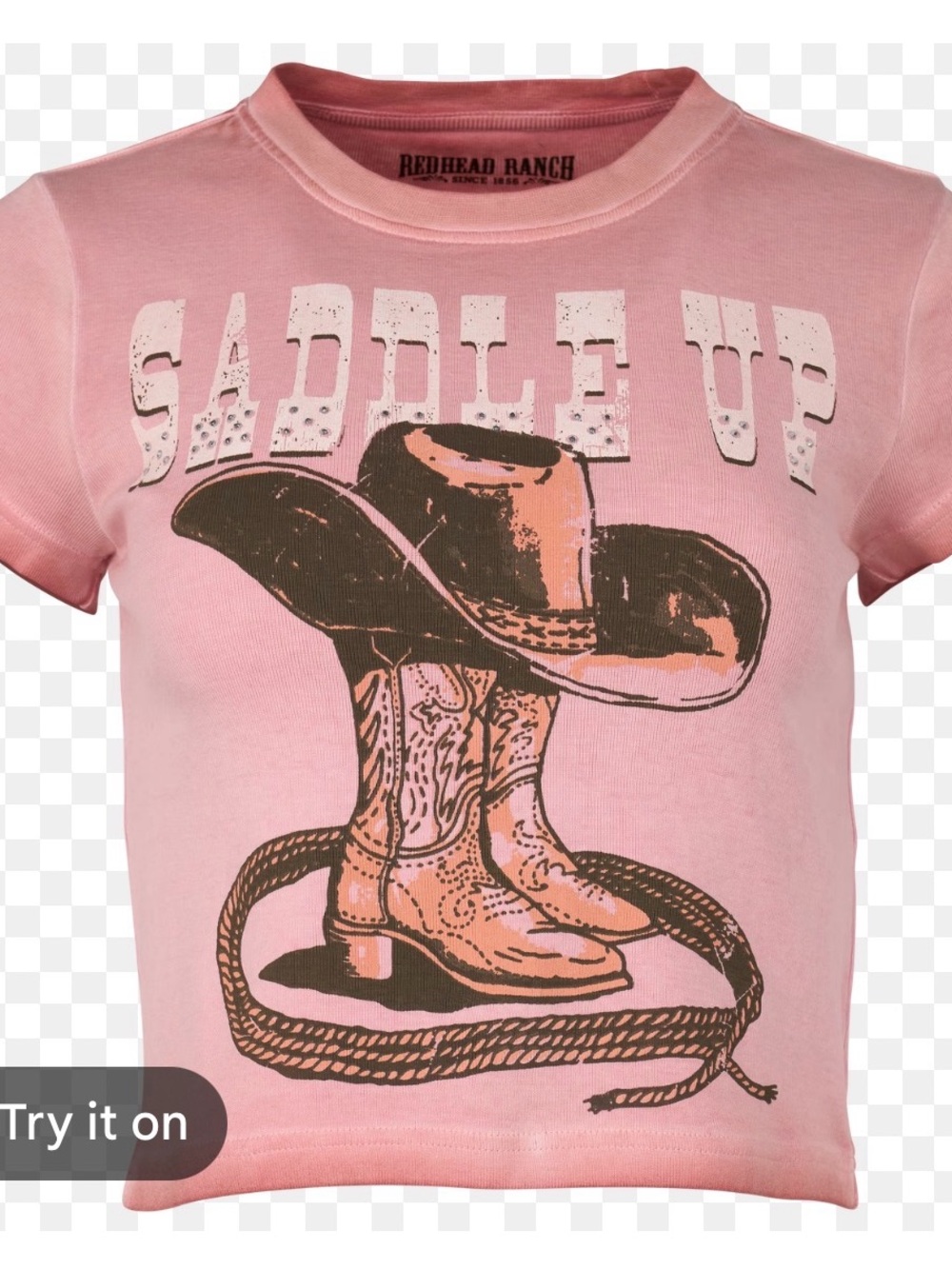 Rhinestones RedHead Ranch Saddle Up Baby Doll Short-Sleeve T-Shirt